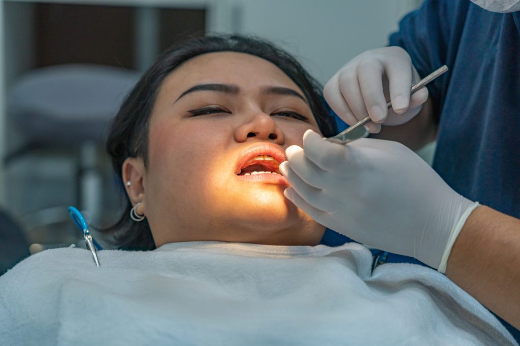 patient receiving professional dental cleaning in Bethlehem PA
